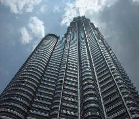 Looking up a Petronas Tower